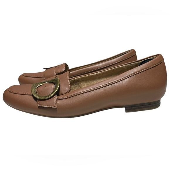 Naturalizer Kayden Moc Vegan Leather Loafer Faux Leather Flats Buckle Slip on - Picture 4 of 13